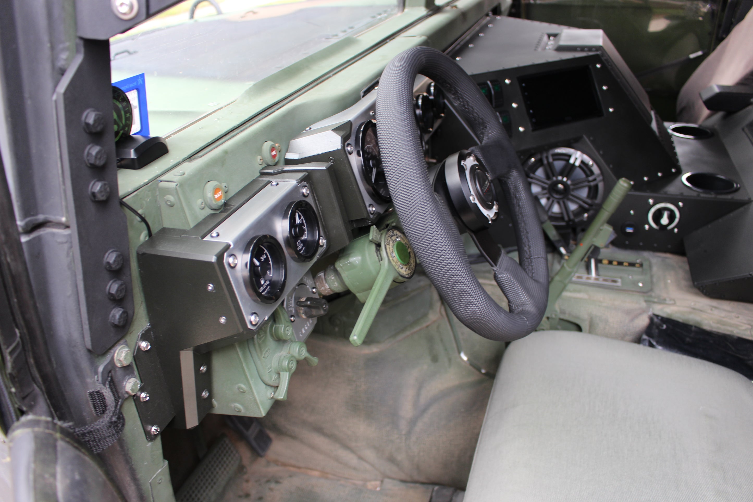 Humvee Center Console, HMMWV interior, Hummer, H1, dog house American