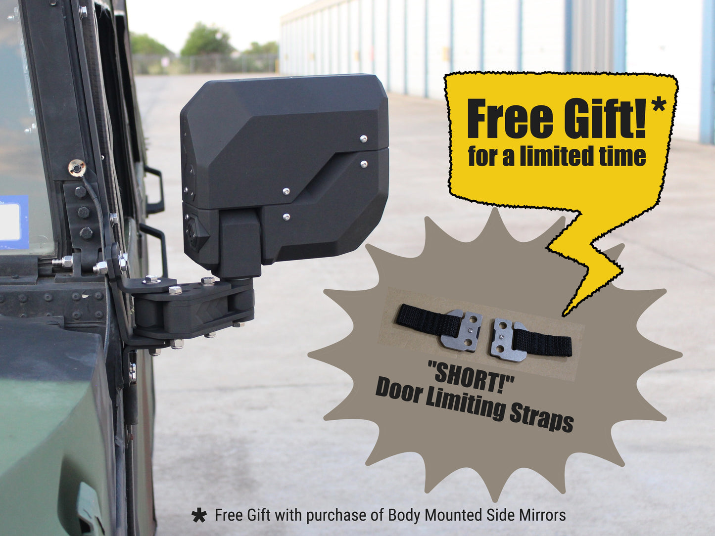 Body Mounted Side Mirrors - HMMWV® /HUMVEE®